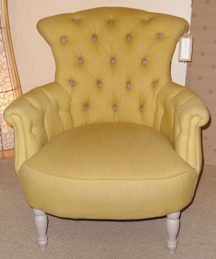 Buttoned Back Bedroom Chair