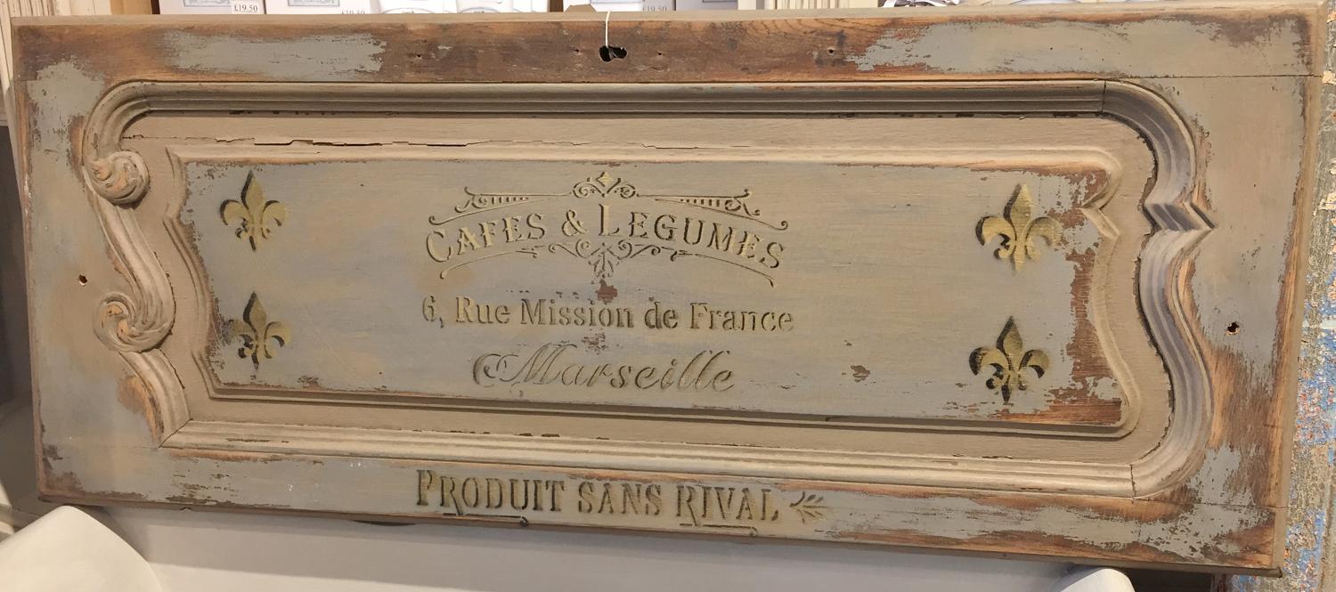 French stencilled panel